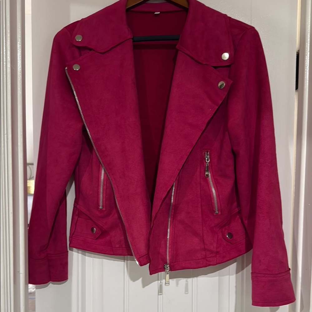 Women's Pink Moto Jacket